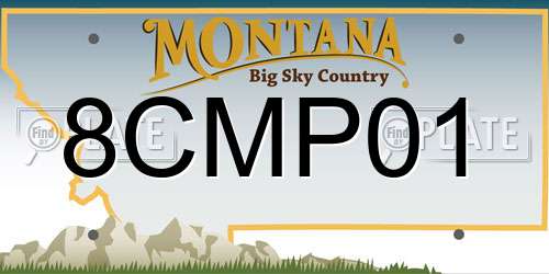 8CMP01 Montana License Plate