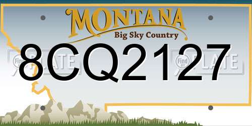 8CQ2127 Montana License Plate