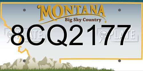 8CQ2177 Montana License Plate
