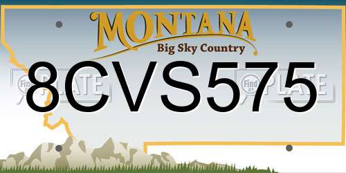 8CVS575 Montana License Plate