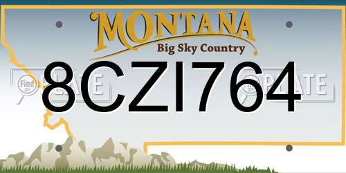 8CZI764 Montana License Plate