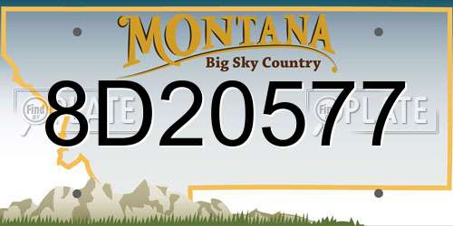 8D20577 Montana License Plate