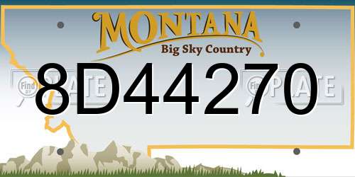 8D44270 Montana License Plate