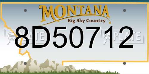 8D50712 Montana License Plate