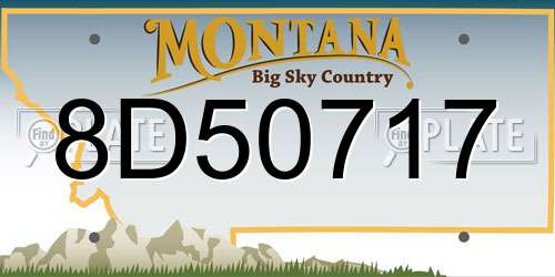 8D50717 Montana License Plate