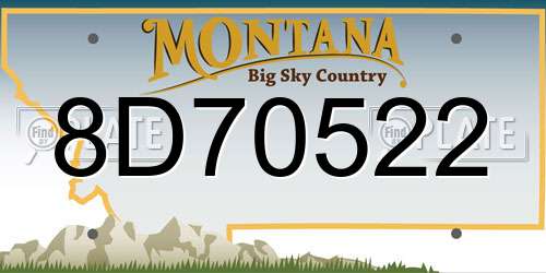 8D70522 Montana License Plate
