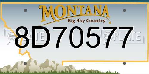 8D70577 Montana License Plate