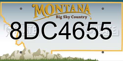 8DC4655 Montana License Plate
