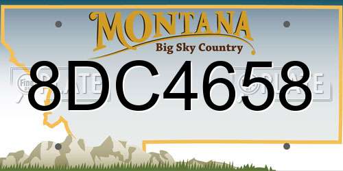 8DC4658 Montana License Plate
