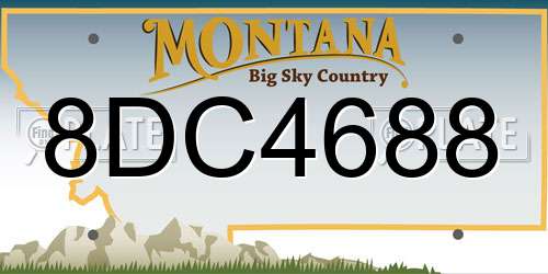 8DC4688 Montana License Plate