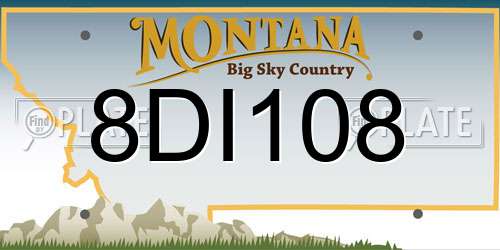 8DI108 Montana License Plate