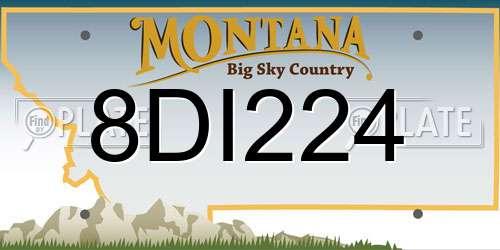8DI224 Montana License Plate