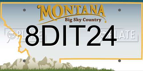 8DIT24 Montana License Plate