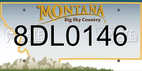 8DL0146 Montana License Plate