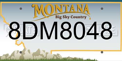 8DM8048 Montana License Plate