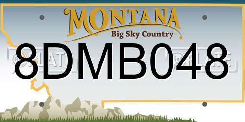 8DMB048 Montana License Plate