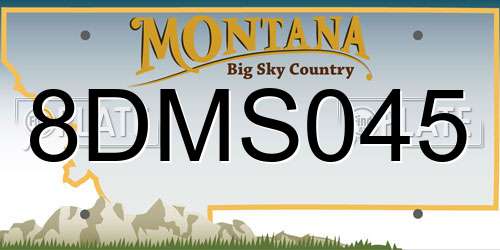 8DMS045 Montana License Plate