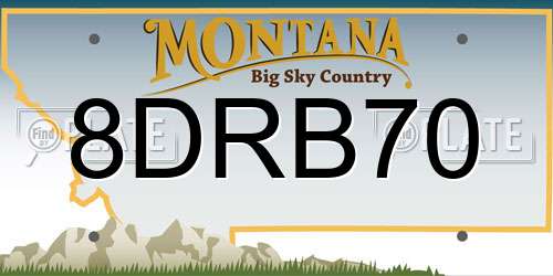 8DRB70 Montana License Plate