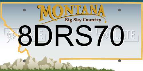 8DRS70 Montana License Plate