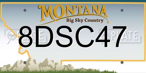 8DSC47 Montana License Plate