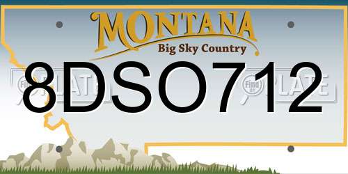 8DSO712 Montana License Plate