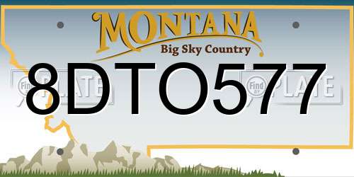 8DTO577 Montana License Plate