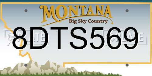8DTS569 Montana License Plate
