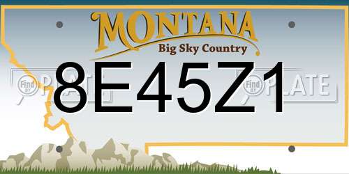 8E45Z1 Montana License Plate