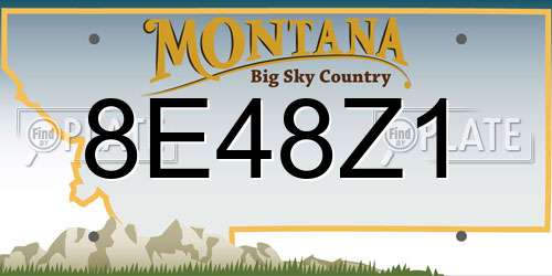 8E48Z1 Montana License Plate