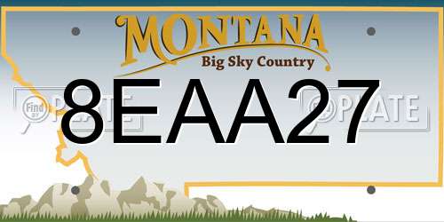 8EAA27 Montana License Plate
