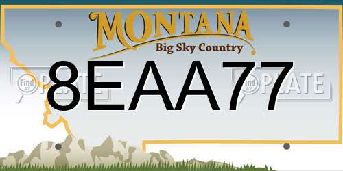 8EAA77 Montana License Plate