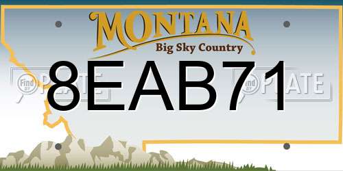 8EAB71 Montana License Plate