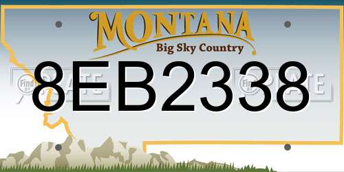8EB2338 Montana License Plate