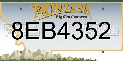 8EB4352 Montana License Plate