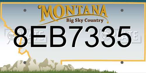 8EB7335 Montana License Plate