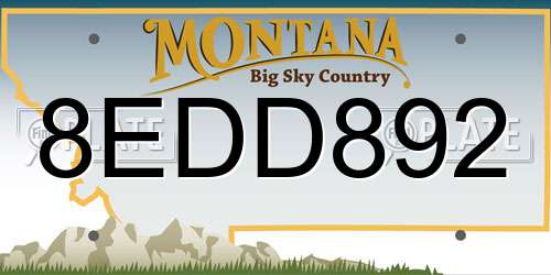 8EDD892 Montana License Plate