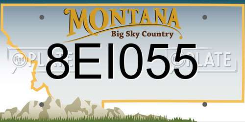 8EI055 Montana License Plate