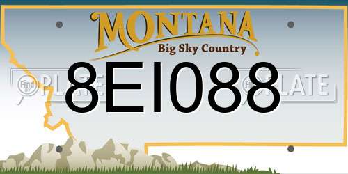 8EI088 Montana License Plate