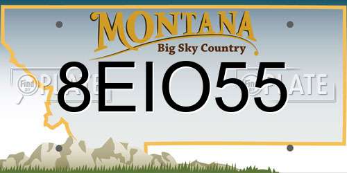 8EIO55 Montana License Plate