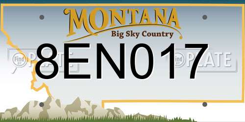8EN017 Montana License Plate