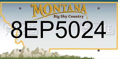 8EP5024 Montana License Plate