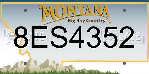8ES4352 Montana License Plate