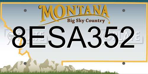8ESA352 Montana License Plate