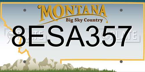 8ESA357 Montana License Plate