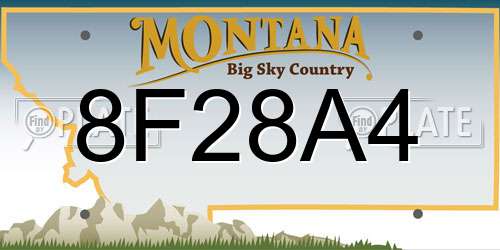 8F28A4 Montana License Plate