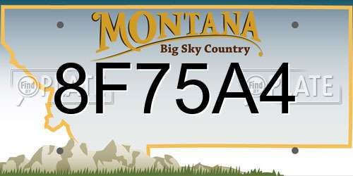 8F75A4 Montana License Plate