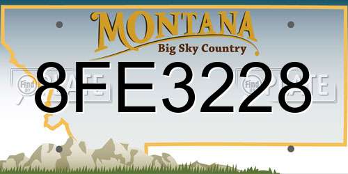 8FE3228 Montana License Plate