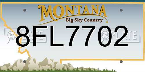 8FL7702 Montana License Plate