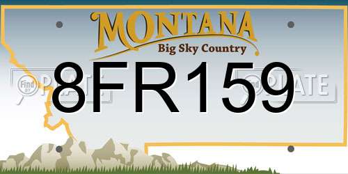 8FR159 Montana License Plate