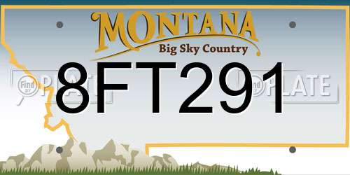 8FT291 Montana License Plate